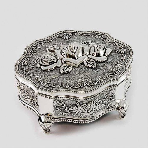 Szkatułka posrebrzana 461-4743