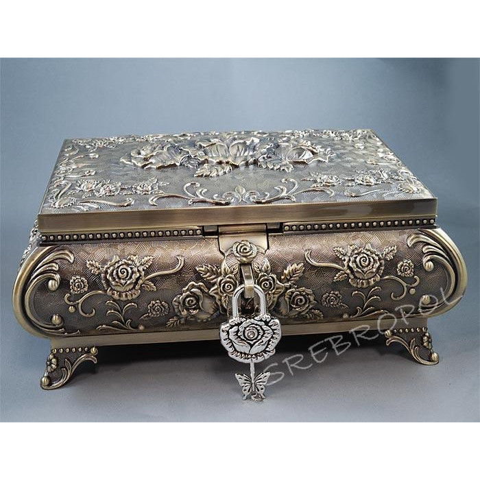 Szkatułka mosiądzowana 461-4729