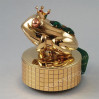 Złota pozytywka żabka z kryształkami swarovskiego 366-0025