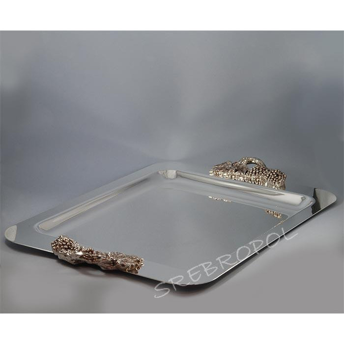 Taca posrebrzana z winogronami A-1333