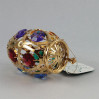 Złota figurka jajko z kolorowymi kryształkami swarovskirgo