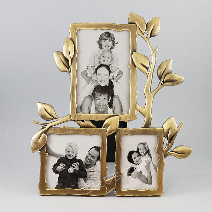 Ramka mosiądzowana na 3 zdjęcia 469-9045