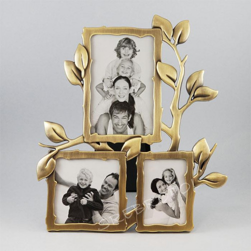 Ramka mosiądzowana na 3 zdjęcia 469-9045