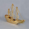 Złota figurka statek z kryształkami swarovskiego 122-0099