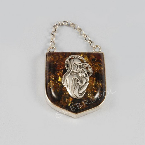 Ryngraf srebrny z bursztynem R SW 116/0