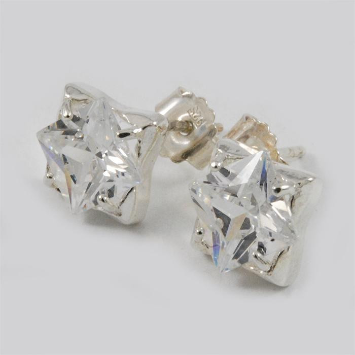 Kolczyki srebrne z cyrkoniami K RW 16/5 3.2g