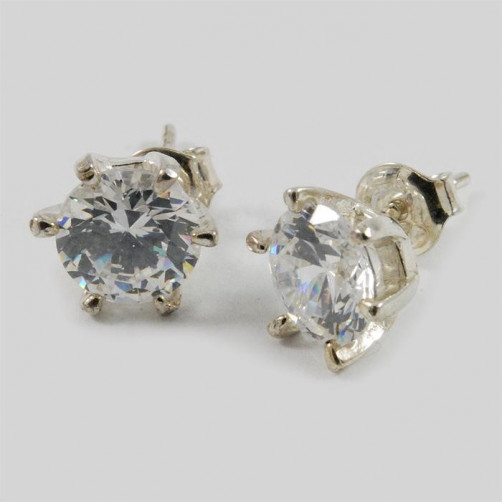 Kolczyki srebrne z cyrkoniami K TU 12/5 2.4g