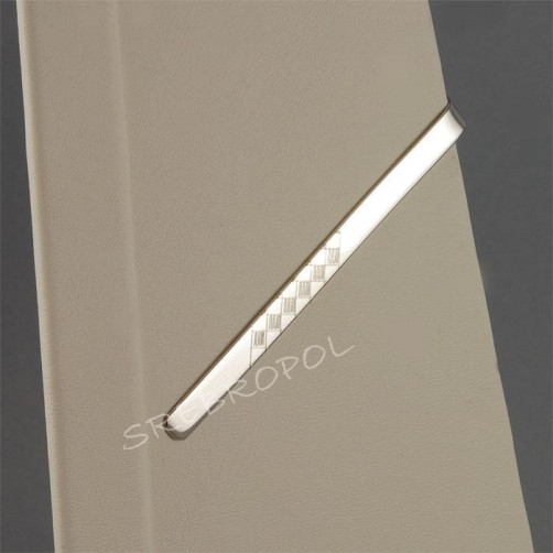 Srebrna spinka do krawata z grawerowanym wzorkiem KRAW 32/0