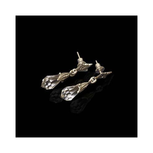 Kolczyki srebrne z kryształem górskim K-15 MZ 18/5 4.3g