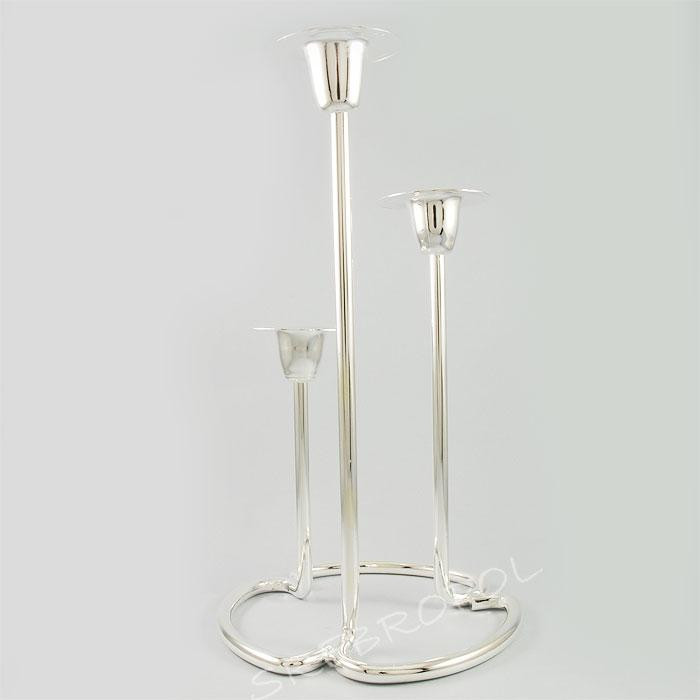 Świecznik 3-ramienny posrebrzany Regent Contempo