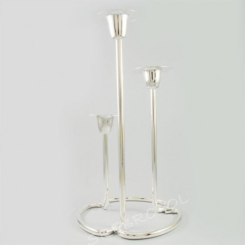 Świecznik 3-ramienny posrebrzany Regent Contempo