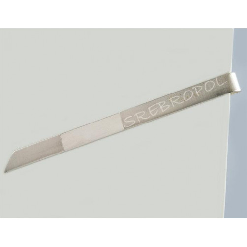 Srebrna spinka do krawata połysk-mat KRAW-8 32/0