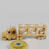 Złota figurka ciężarówka z kryształkami swarovskiego 122-0068