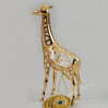 Złota figurka żyrafa z kryształkami swarovskiego 122-0084